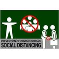 Superior Manufacturing Group Notrax NoTrax Social Distancing Safety Message Mat 38 Thick 3' x 5' Green 194SSD35GN